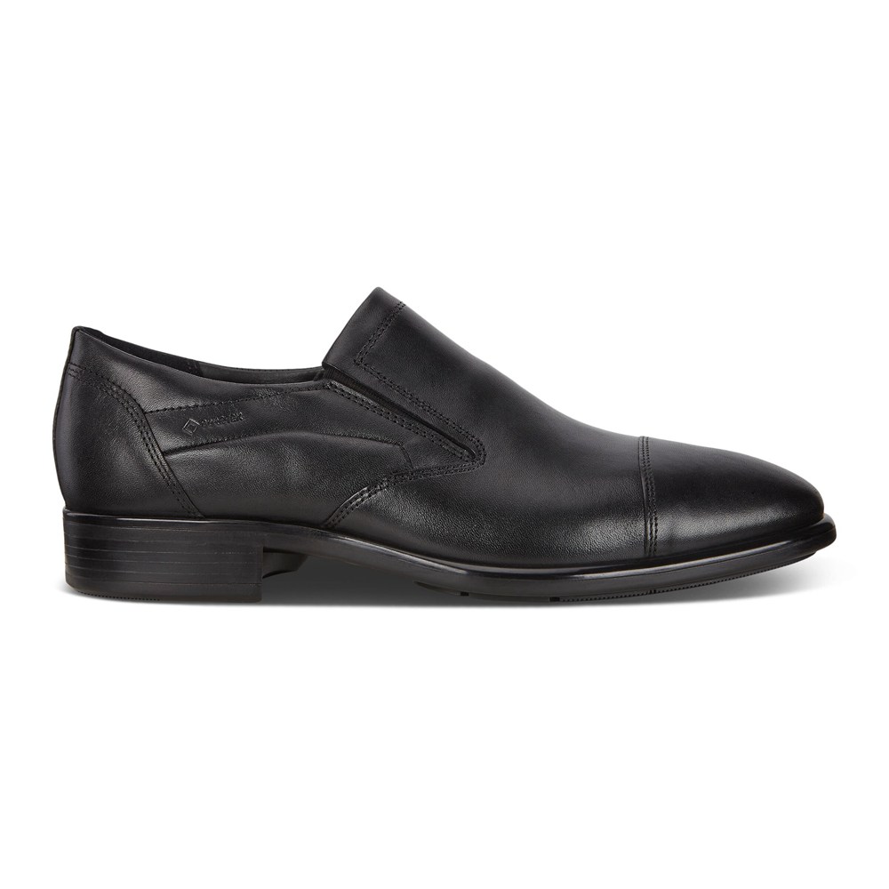 ECCO Mens Slip On Black - Citytray Shoes - MGL-641089